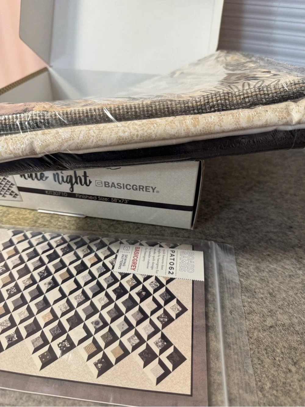 Moda Date Night Quilt Kit in Black, Cream & Gold